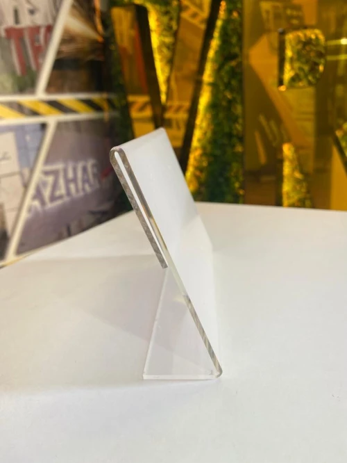 Porte étiquette en plexiglas transparent Présentoir professionnel