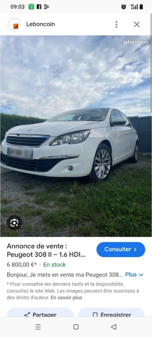 Peugeot 308 2014 Allure