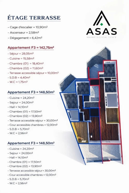 Vente Appartement F2 F3 F4 Alger Bab ezzouar