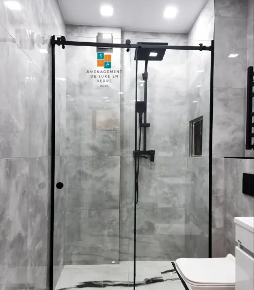 Cabinet de douche/séparation (salon, cuisine, balcon) en verre "Sila lux"