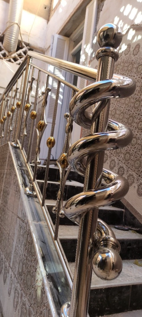 Rampe d'escalier en inox 