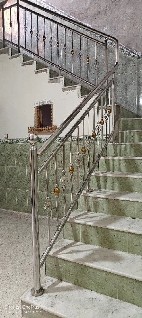 Rampe d'escalier en inox