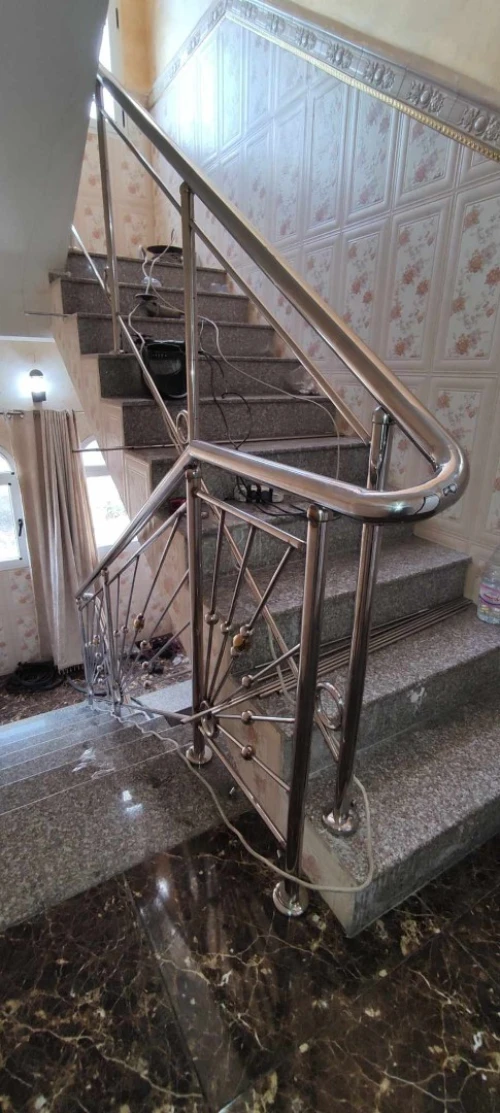 Rampe d'escalier en inox 