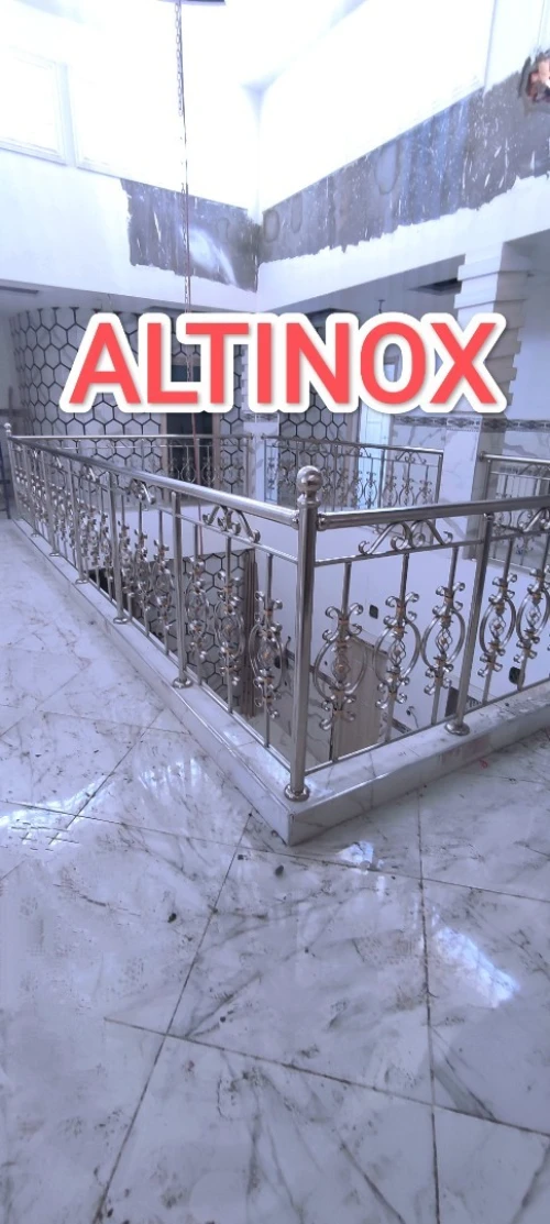 Rampe d'escalier en inox