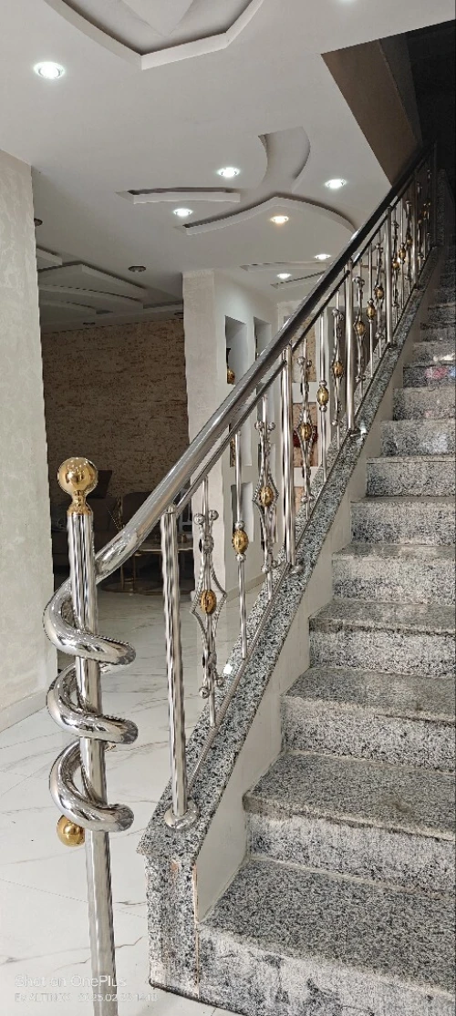 Rampe d'escalier en inox 