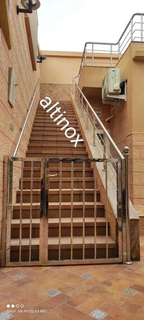 Rampe d'escalier en inox