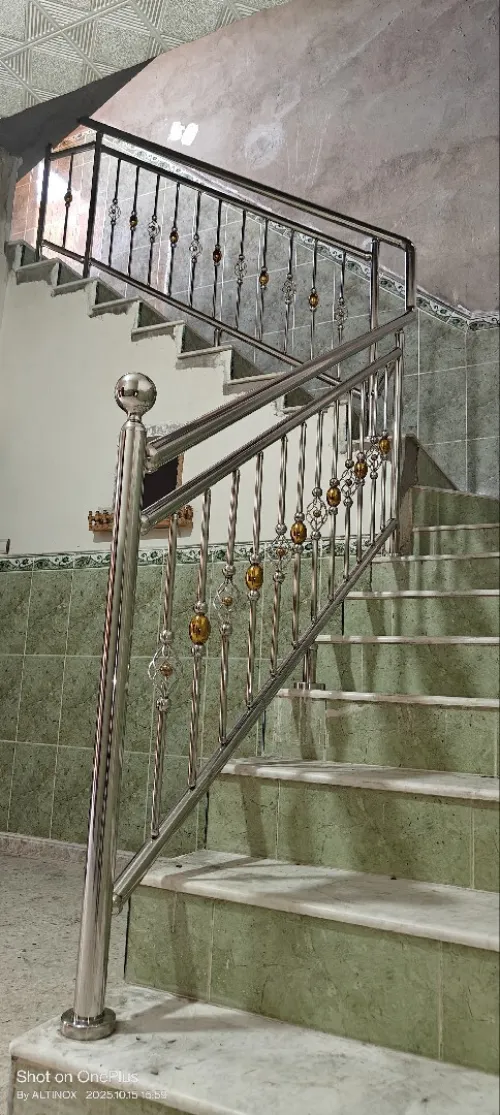Rampe d'escalier en inox