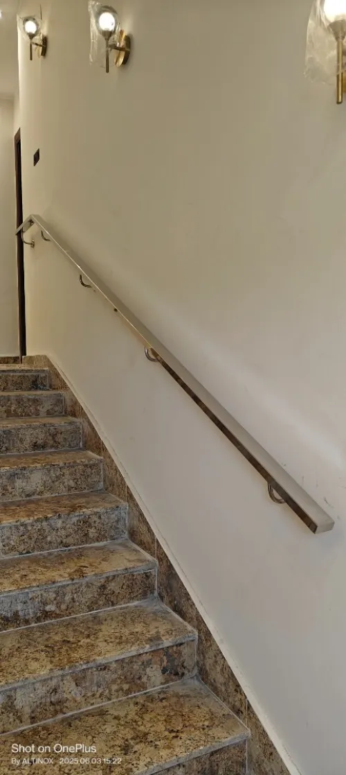 Rampe d'escalier en inox 
