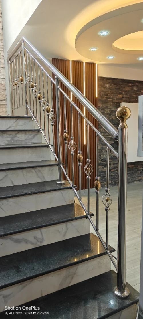 Rampe d'escalier en inox 