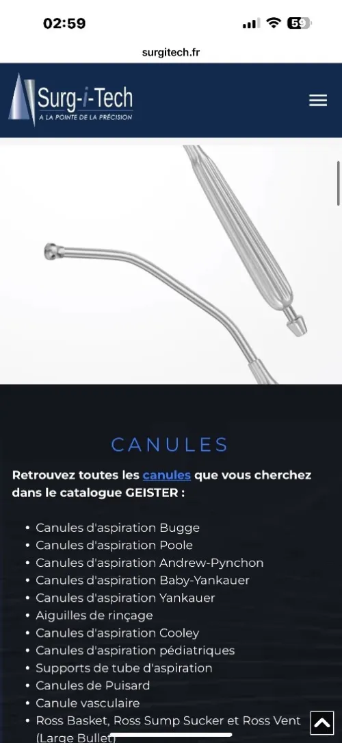 Instrumentation chirurgie cardiaque adulte et enfant 