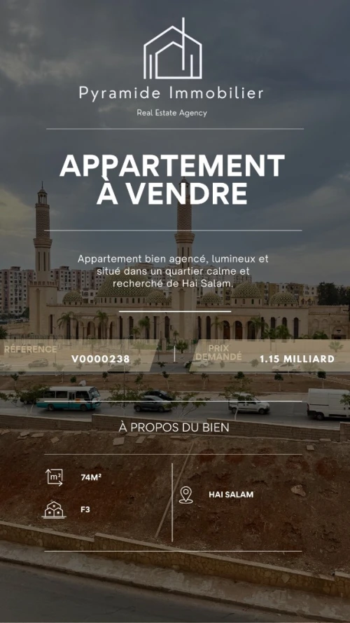 Vente Appartement F3 Oran Bir el djir