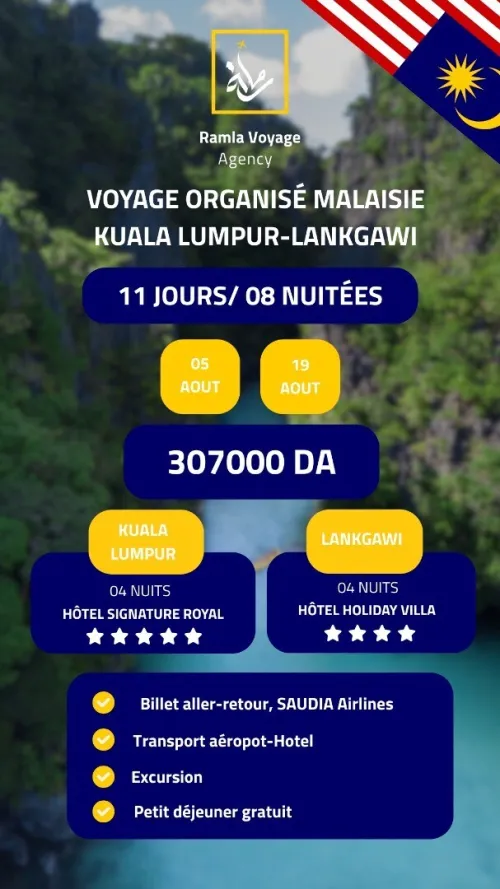 Voyage Organisé Malaisie Kuala Lampur Lankawi