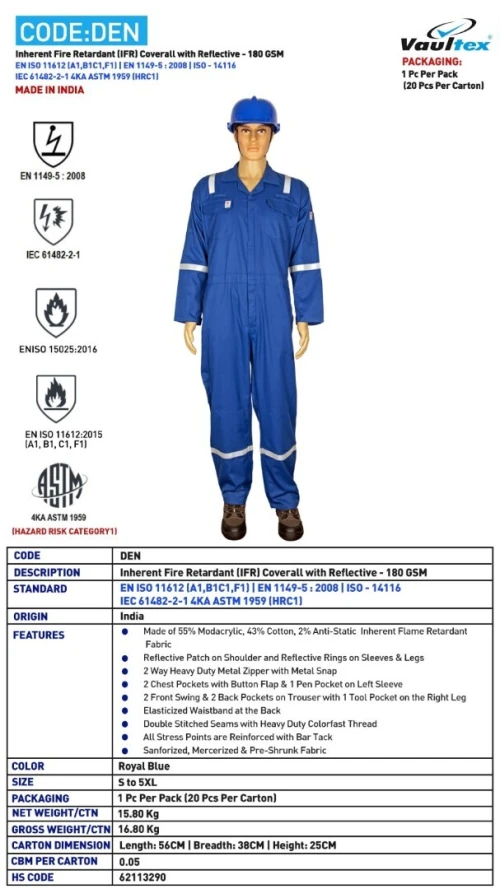 Combinison FR  / COVERALL Flame Resistant