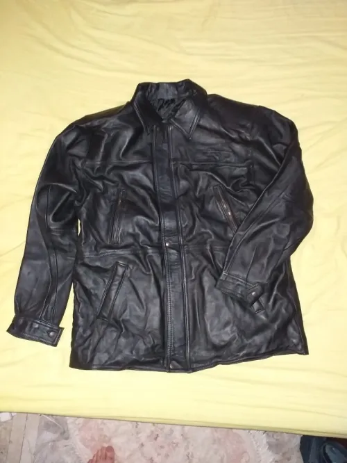 Parka en cuir