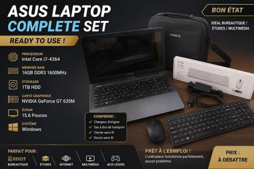 Laptop asus i7 4eme gen nvidia gt 635,
