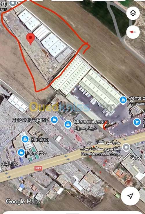Vente Hangar Sétif Bazer sakhra