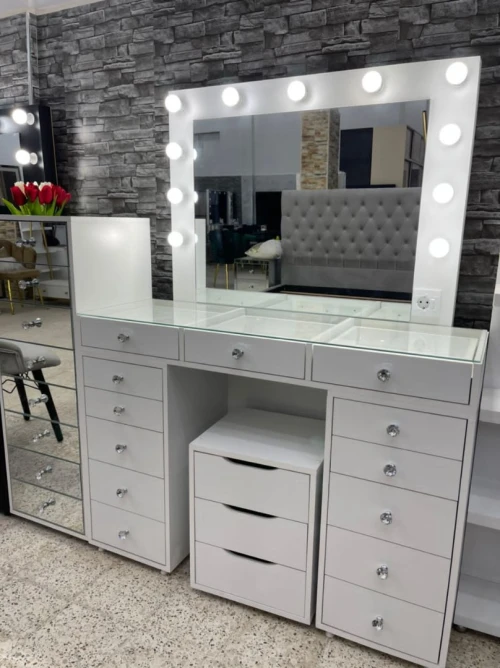 Coiffeuses Hollywood et Coiffeuse capitonné (option sur_mesure),Lit,Matelas,Salon....