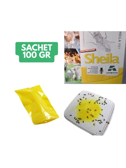 Sheila sachet 100g insecticide appât anti mouches 
