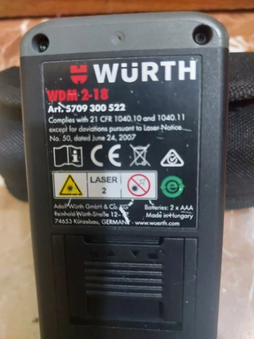 Télé-Mètre Laser Wurth WDM 2-18