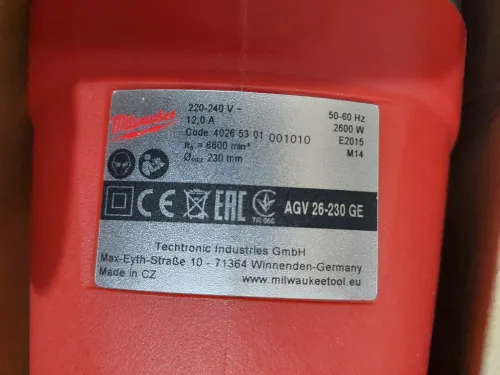Meleuse Milwaukee 2600w (Germany)