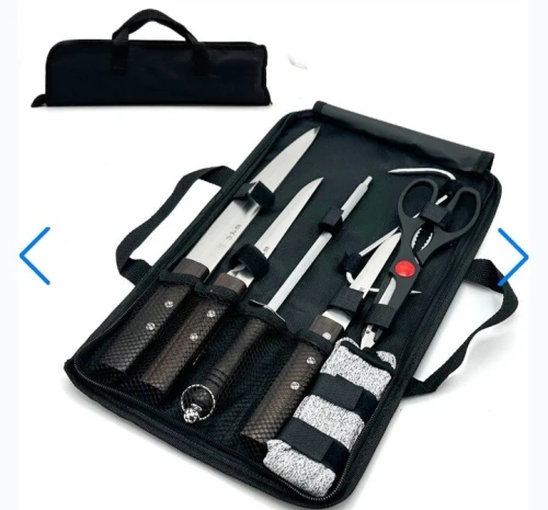 Kit de couteaux de luxe 7PCS avec manches en bois