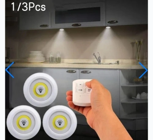 Kit de 3 lampes LED sans fil avec télécommande