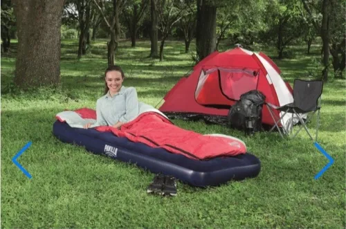 Matelas gonflable avec pompe à pied intégrée confort et praticité
