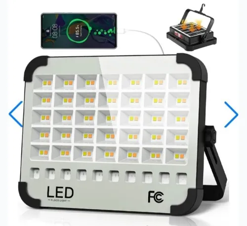 Lampe solaire LED 300W rechargeable portable et ultra puissante 26000LM