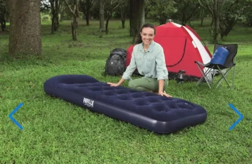 Matelas gonflable avec pompe à pied intégrée confort et praticité