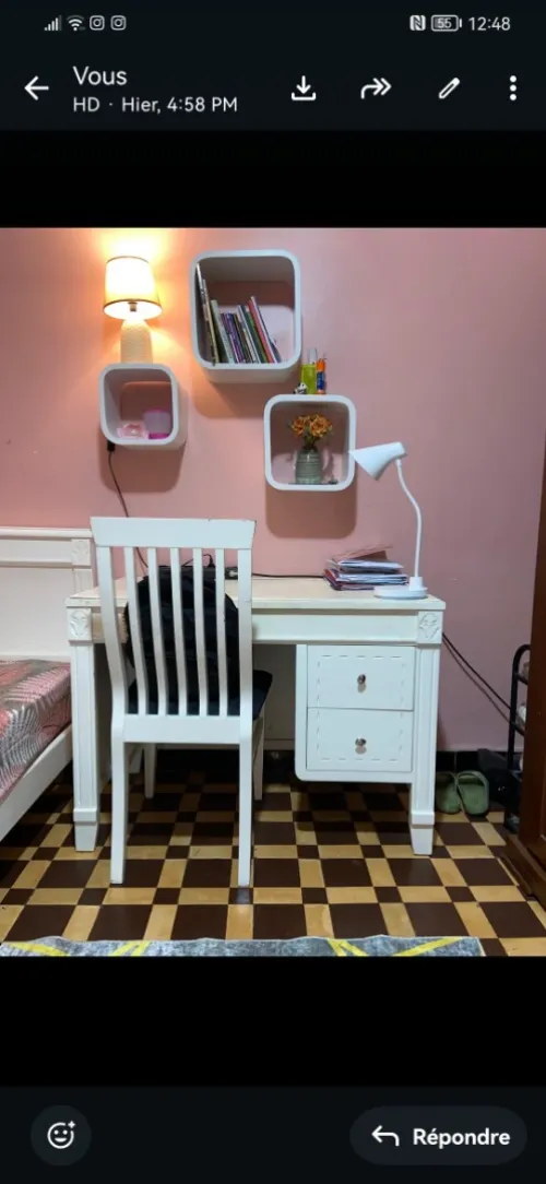 Chambre à coucher bois hêtre