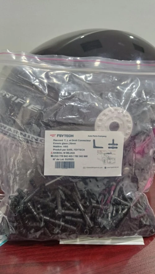 Raccord T, L et droit Connecteur pour Essuis glace 5mm