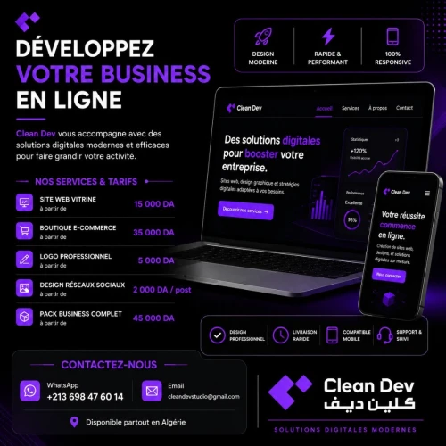 WEB DEV - Développez votre activité avec Clean Dev