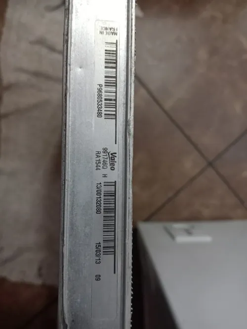 Radiateur Peugeot 308 d'origine Valeo 1.6 112 hdi