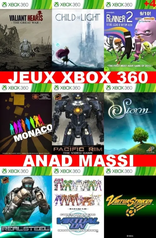 INSTALLATION JEUX XBOX 360 (PRIX CHOC FA DESCRIPTION)