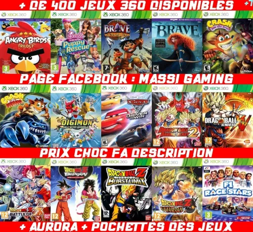 INSTALLATION JEUX XBOX 360 (PRIX CHOC FA DESCRIPTION)