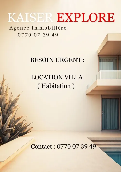 Cherche location Villa Alger Said hamdine