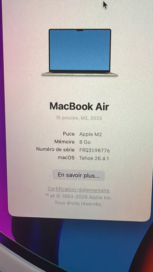 MacBook Air 15p M2 256
