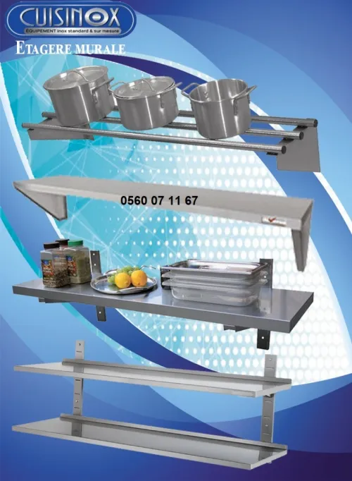 EQUIPEMENT DE CUISINE EN INOX TABLE CHARIOT RAYONNAGE .....