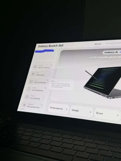 Samsung Galaxy Book 5 360 - Ultra 7 - 16GB lpddr5x - 512GB NVME - Oled - Neuf Jamais Utilisé