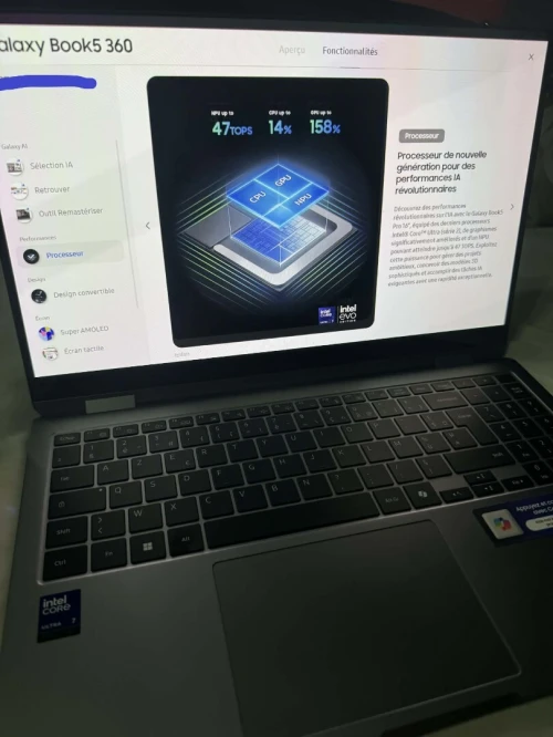 Samsung Galaxy Book 5 360 - Ultra 7 - 16GB lpddr5x - 512GB NVME - Oled - Neuf Jamais Utilisé