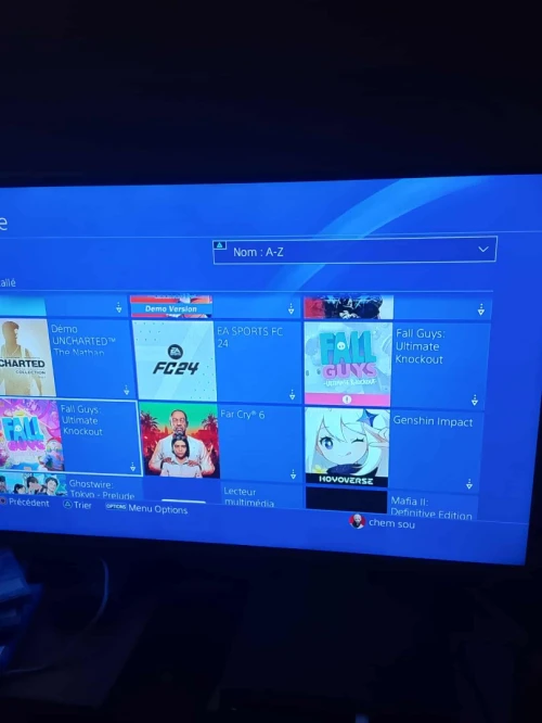 playstation 4 slim avec deux manettes et CD