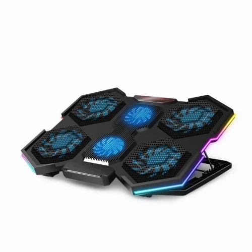 Refroidisseur laptop Gaming YL-021  [6 ventilo/vitesse reglable/ RGB/ 2USB]