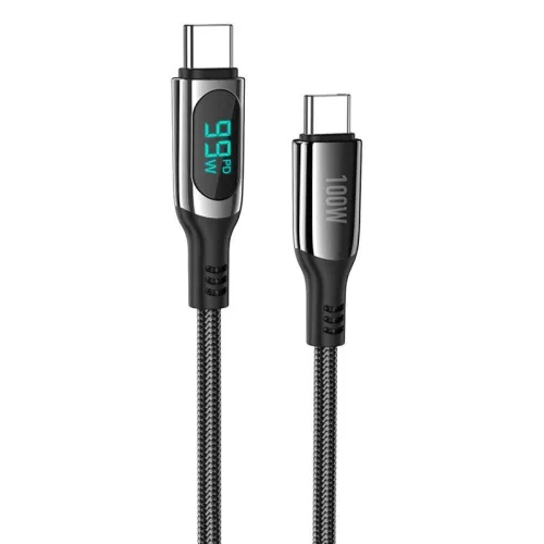 Cable Data and charge HOCO S51 100W avec afficheur Type-C to Type-C