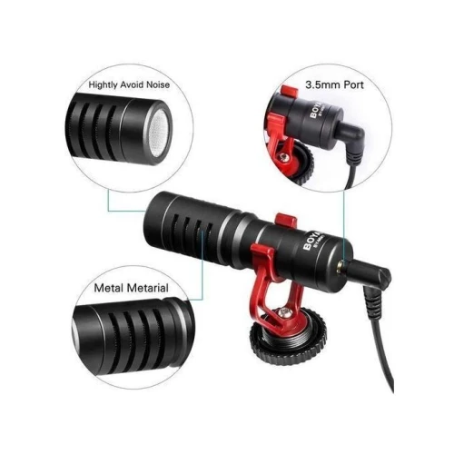 Boya Microphone De Studio À Condensateur Boya 3.5Mm By-Mm1 Pour Caméra Smartphone