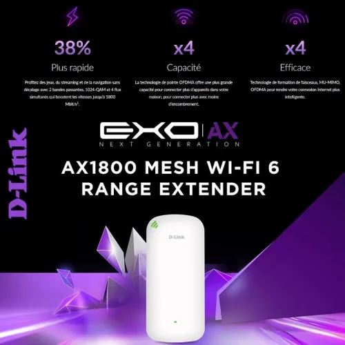 Range Extender Wi-Fi 6 AX1800 D-Link DAP-X1860 Mesh