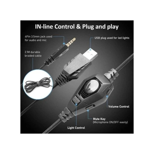 Casque Gaming Beexcellent GM-8 RGB  Pour Ps4 Pc Xbox One Mac Switch Rgb