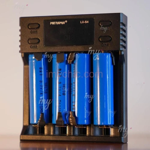 Chargeur De piles et Batterie À Détection Automatique De Polarité Metama Lii-S4