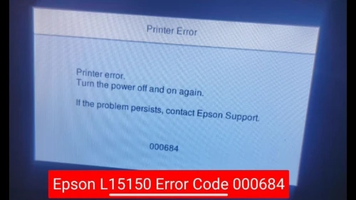 réparation epson Erreur Code 000684