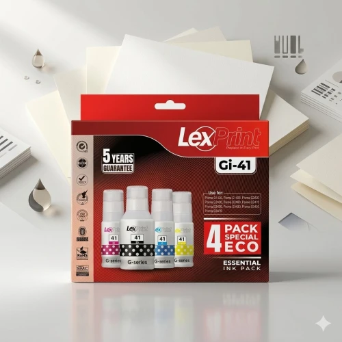 Jeux de 4 bouteilles d'encre CANON Gi-41 Lexprint