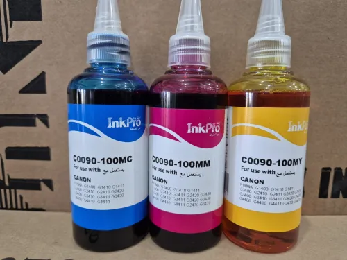 Jeux de 3 bouteilles d'encre Inkpro 100ml C0090 [DAY] Canon (couleur DAY) cyan magenta yellow